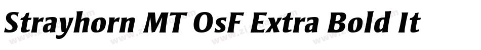 Strayhorn MT OsF Extra Bold Italic字体转换